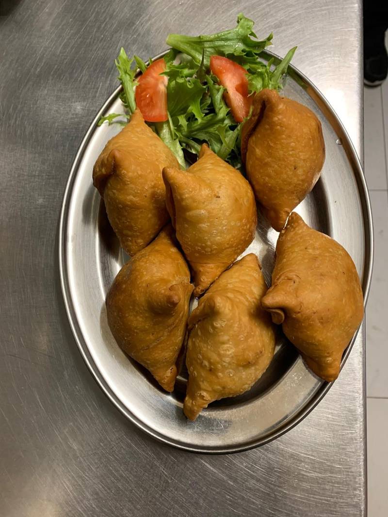 Home-made samosas